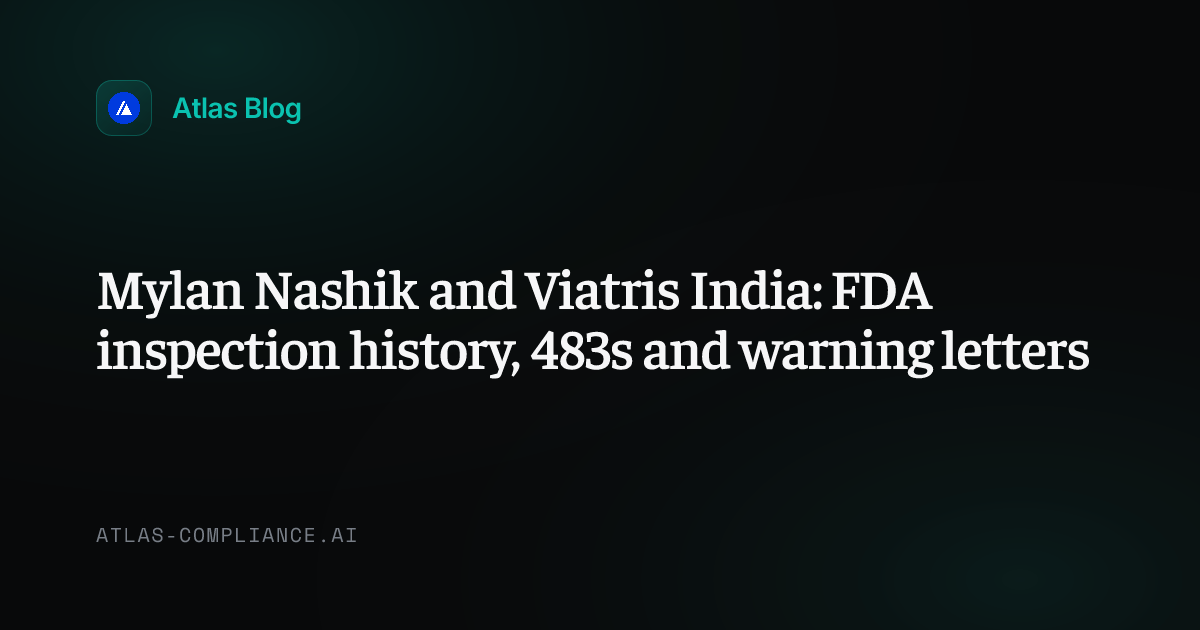 Mylan Nashik FDA Audit: Viatris India 483s, Warning Letters